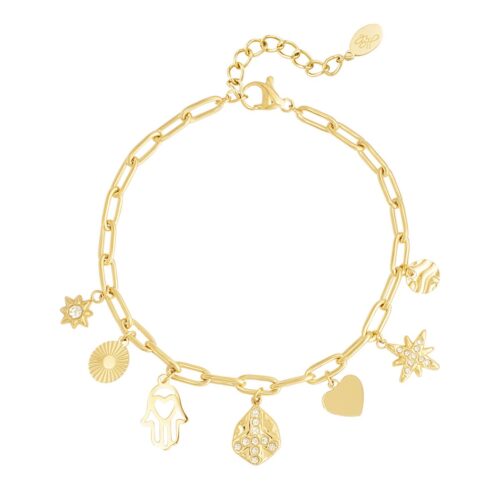 bedelarmband holy life g Holy Life armband goud