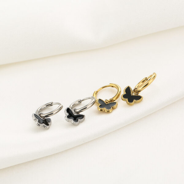 Vlinder oorbellen zilver