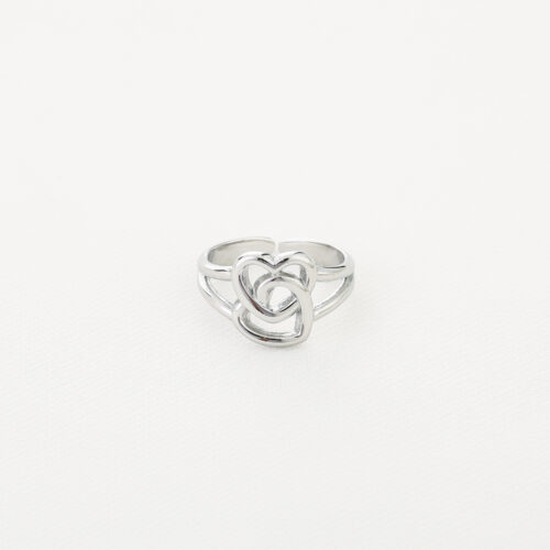 connected heart ring Connected Heart ring zilver