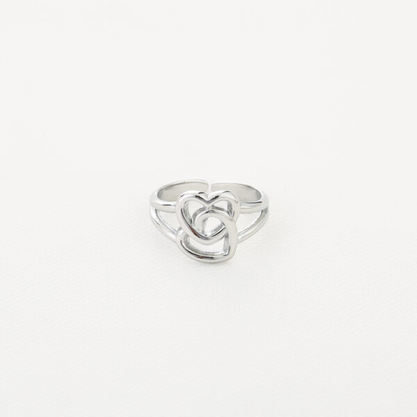 connected heart ring Connected Heart ring zilver