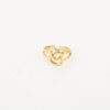 Connected Heart ring Goud