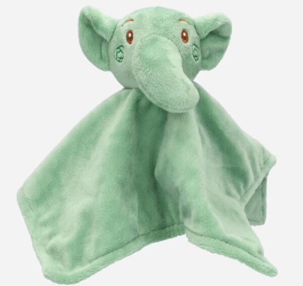 Knuffeldoekje Olifant - groen